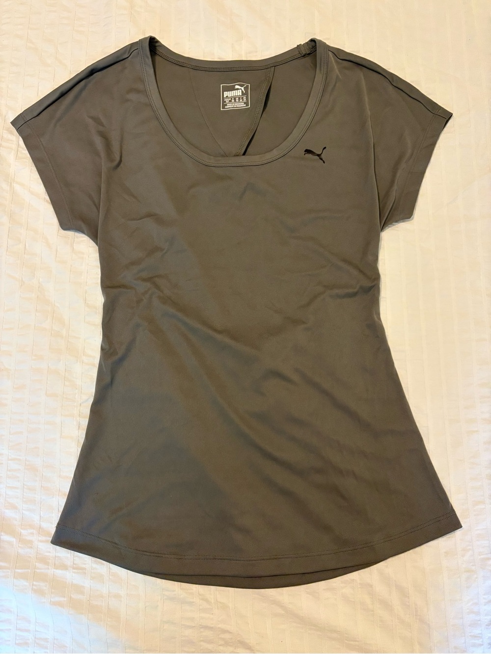 Puma Women's Charcoal Short-Sleeve Active Tee
